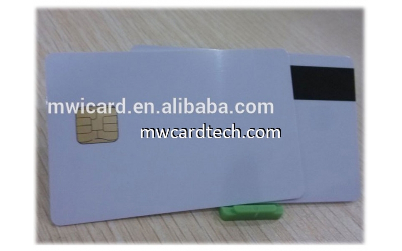 Blank white J2A040 JCOP card with Hi-co Magnetic stripe 